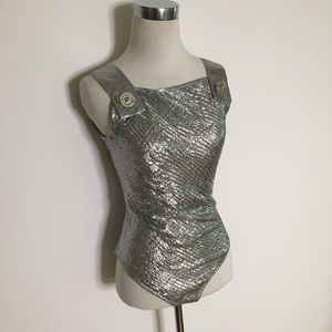 Gianni Versace Silver Bodysuit